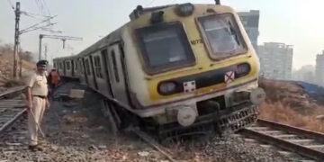  नेरुळ -उरण रेल्वे मार्गावर रेल्वेला अपघात