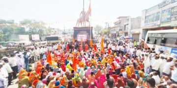 मराठा आरक्षणासाठी तालुक्यातील महिलांचा विराट एल्गार मोर्चा