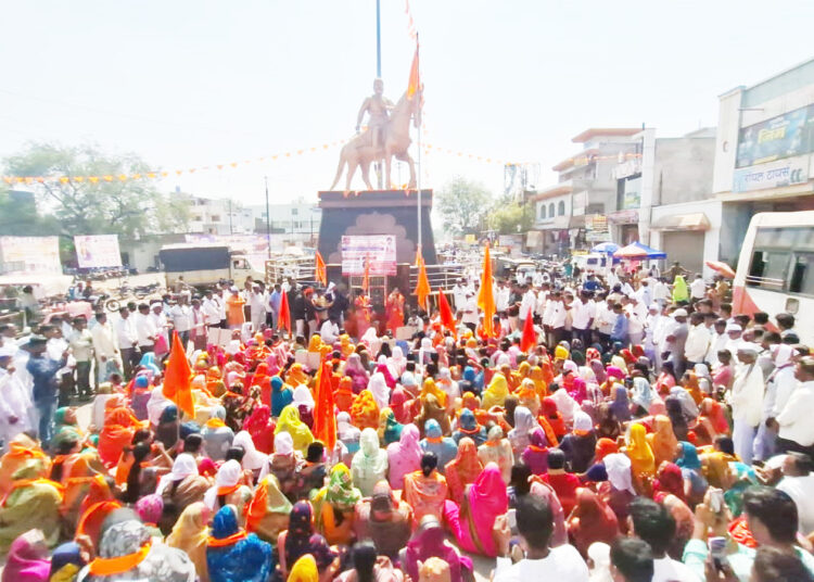मराठा आरक्षणासाठी तालुक्यातील महिलांचा विराट एल्गार मोर्चा