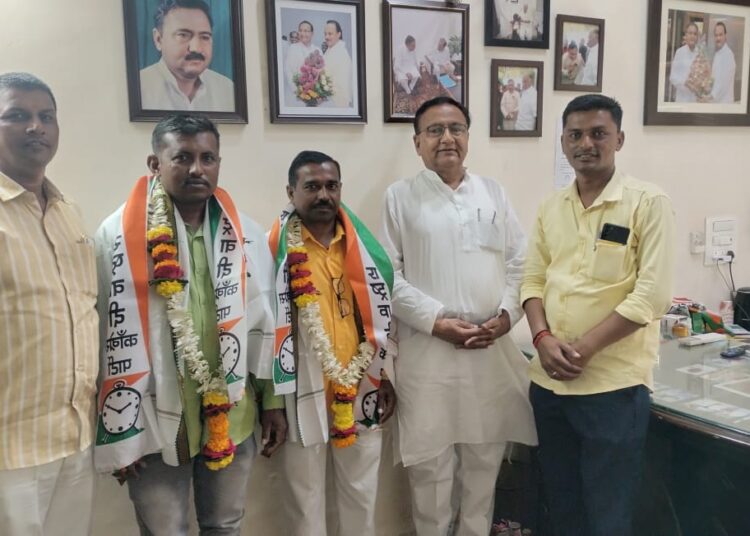 राष्ट्रवादी काँग्रेसमध्ये मोठ्या प्रमाणात कार्यकर्त्यांचे प्रवेश सुरू 