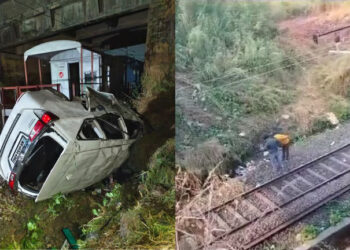 कर्जत-नेरळ मार्गावर भयानक अपघात