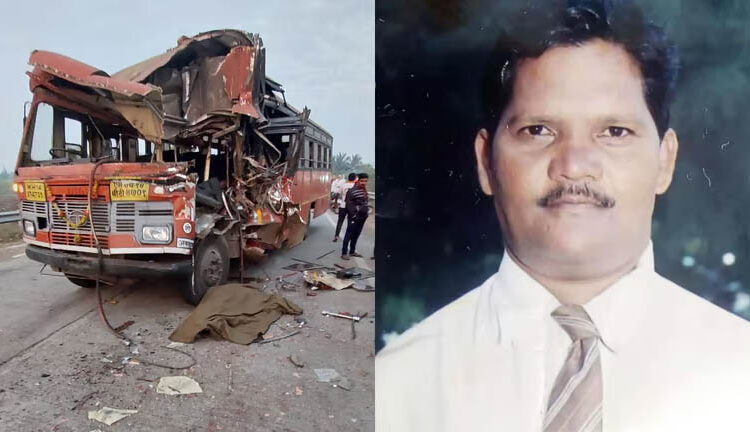 सहलीला निघालेल्या एसटी बसला भीषण अपघात; शिक्षकाचा जागीच मृत्यू,