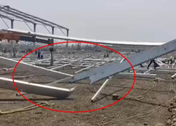 मोदींच्या कार्यक्रमासाठी उभारण्यात येणारा सभामंडप कोसळला; 4 कामगार जखमी