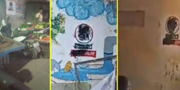 डोंबिवलीत भाजपच्या कमळ चिन्हाला काळे फासले, दोन जणांना अटक